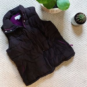 Target brand chocolate brown puffer vest